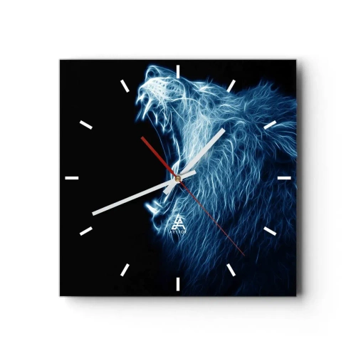Reloj de pared - Reloj de vidrio - La furia del rey - 40x40 cm