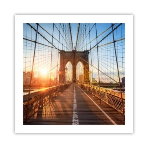 Póster - En el puente dorado - 50x50 cm
