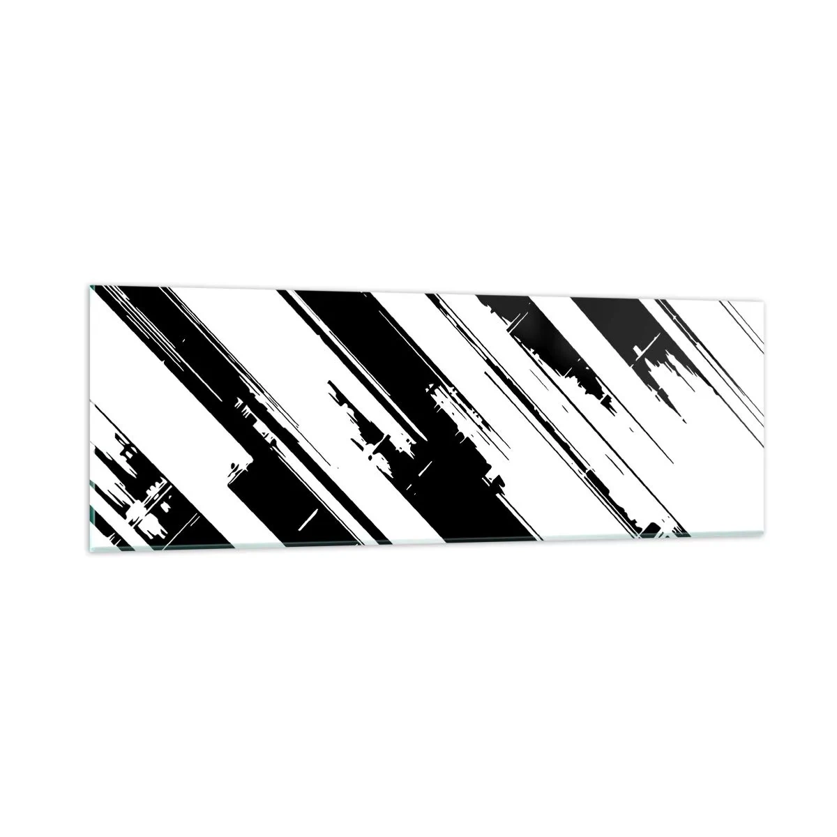 Cuadro sobre vidrio - Impresiones sobre Vidrio - Composición intensa y dinámica - 90x30 cm