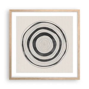Póster en marco roble claro - Lo importante es lo que hay entre medias - 50x50 cm