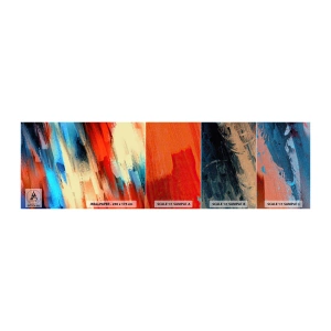 Muestra de fotomural Premium Canvas - Una cascada de colores - Abstracción, Pedazo, Patrón moderno - 100x30 cm