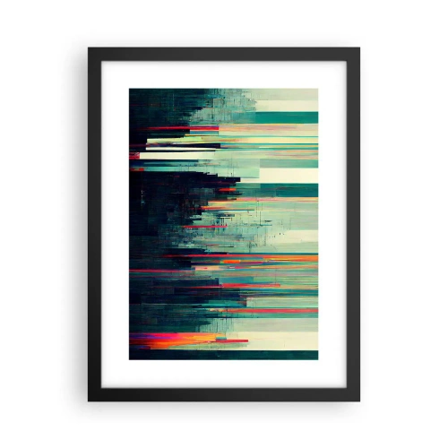 Póster en marco negro - Ciudad futurista - 30x40 cm
