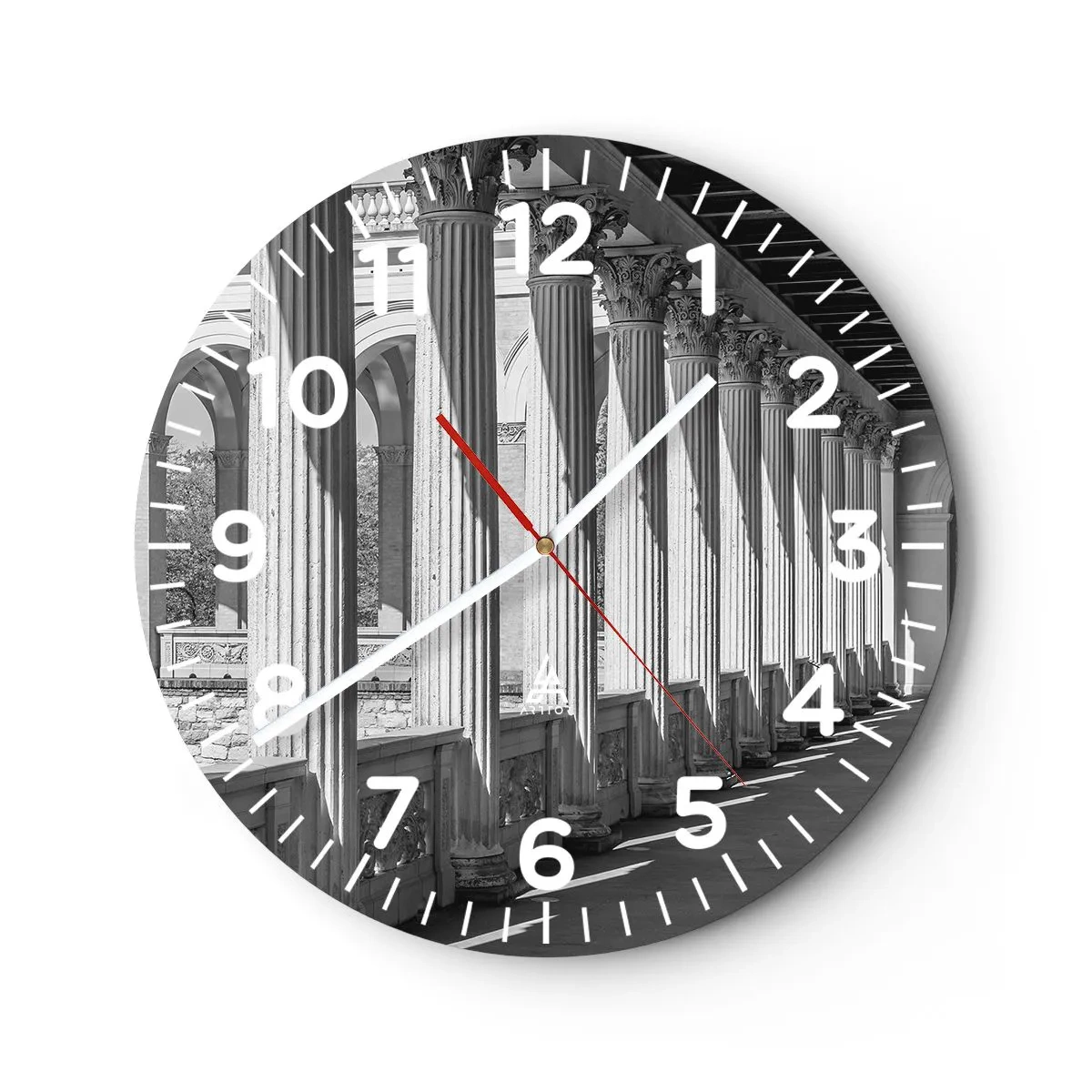 Reloj de pared - Reloj de vidrio - Galería soleada - 30x30 cm