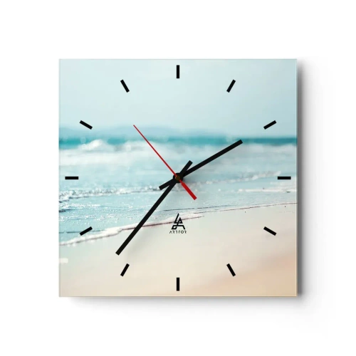 Reloj de pared - Reloj de vidrio - Calor y brisa - 40x40 cm