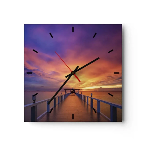 Reloj de pared - Reloj de vidrio - Sin fin - 40x40 cm