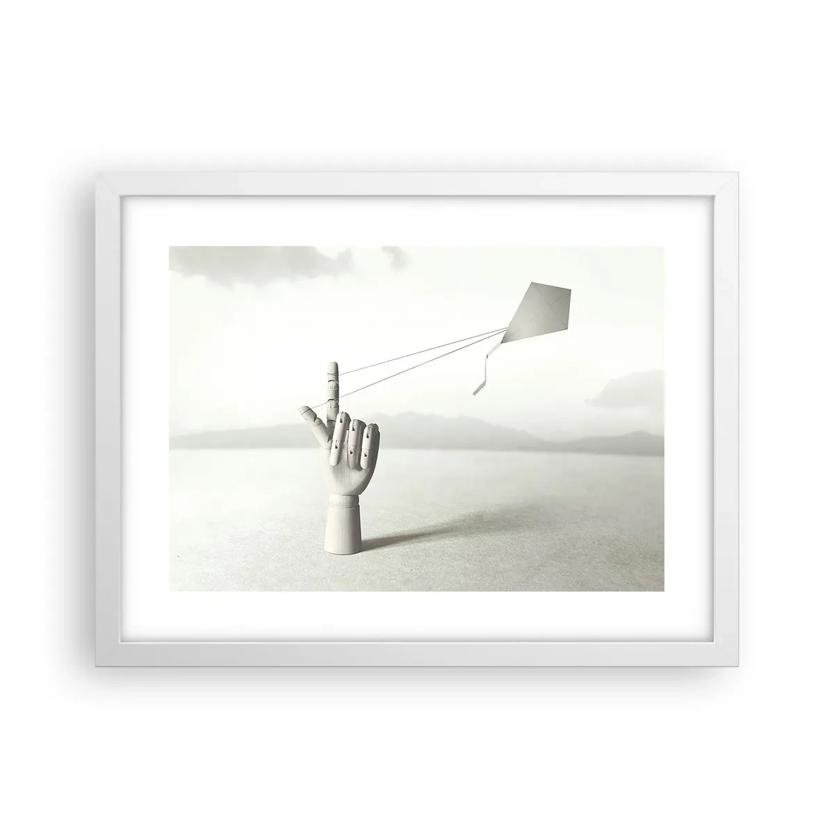 Póster en marco blanco - Una prueba de fuerza - 40x30 cm