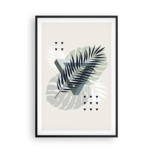 Póster en marco negro - Naturaleza y geometría - 61x91 cm