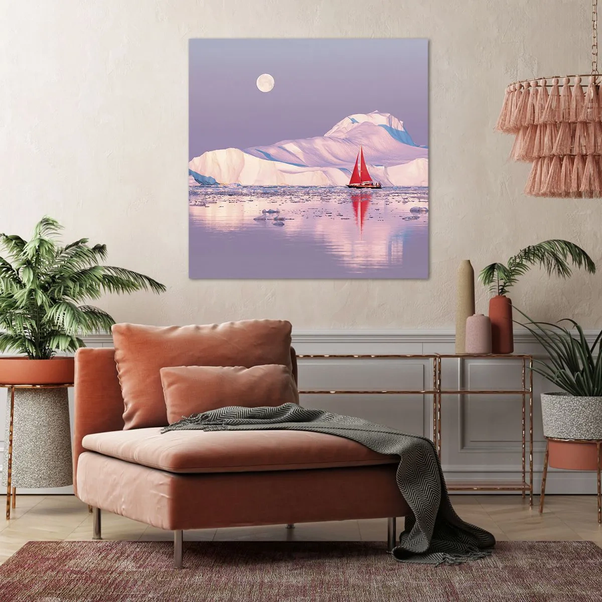 Cuadro sobre lienzo - Impresión de Imagen - El calor de la vela, el frío del hielo - 30x30 cm