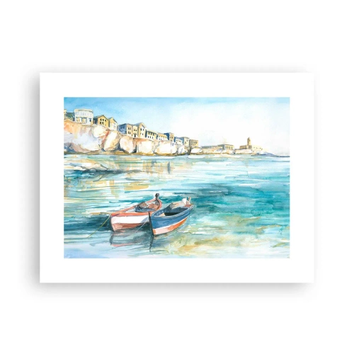 Póster - Paisaje en azul - 40x30 cm