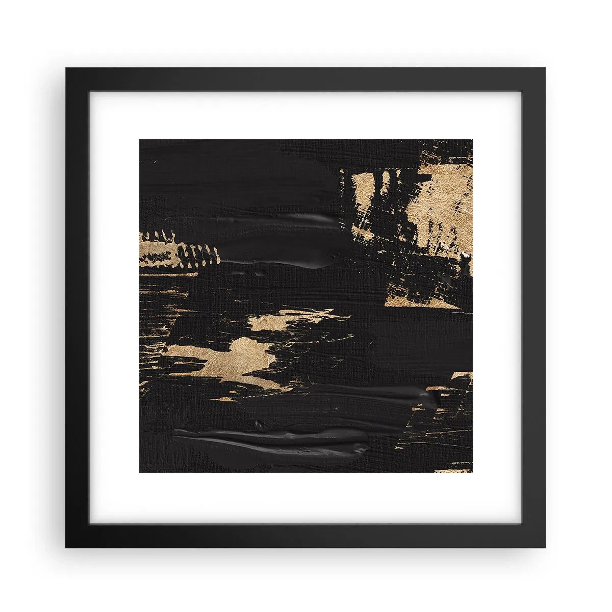 Póster en marco negro - Un rastro de tacto - 30x30 cm