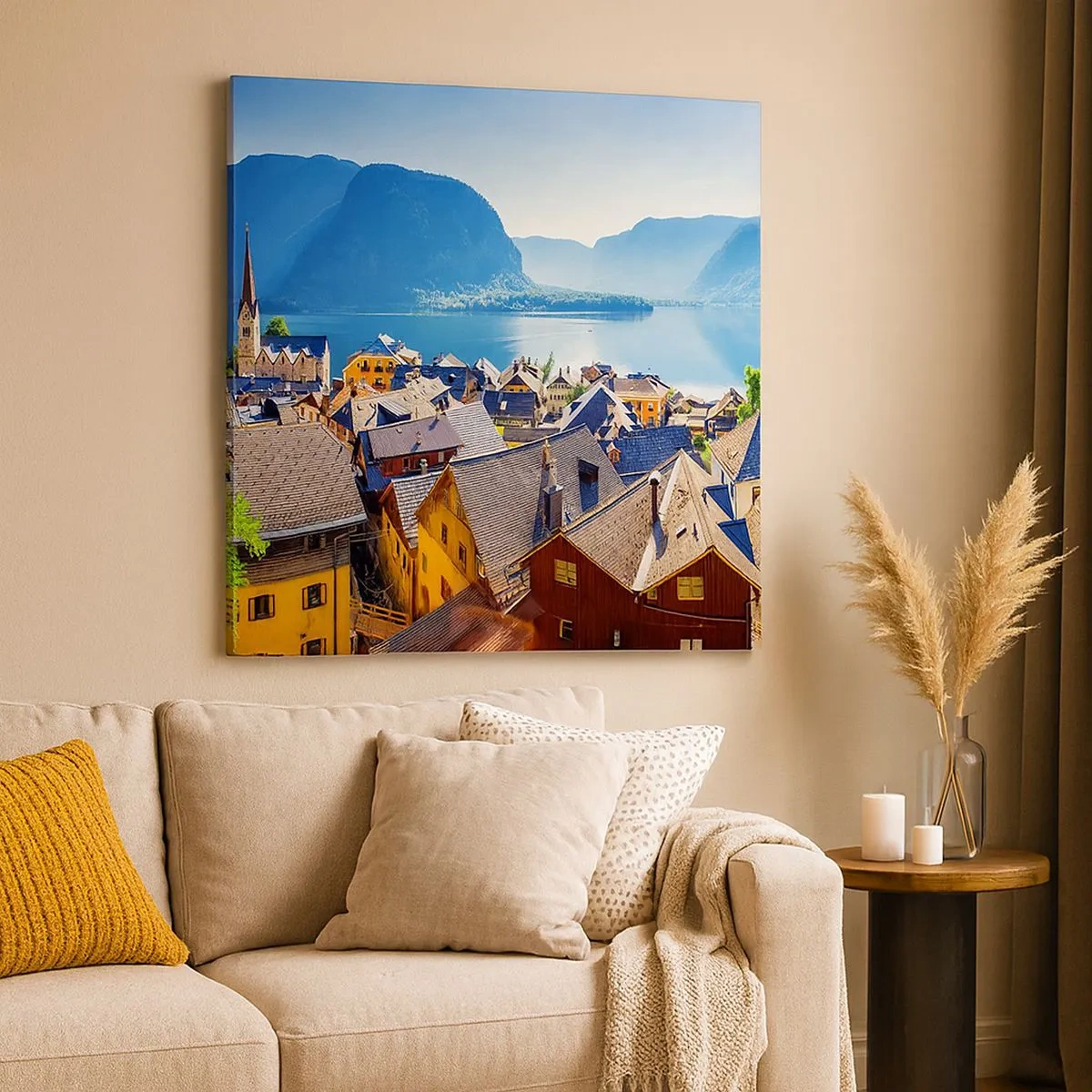 Cuadro sobre lienzo - Impresión de Imagen - No podría ser más pintoresco - 30x30 cm