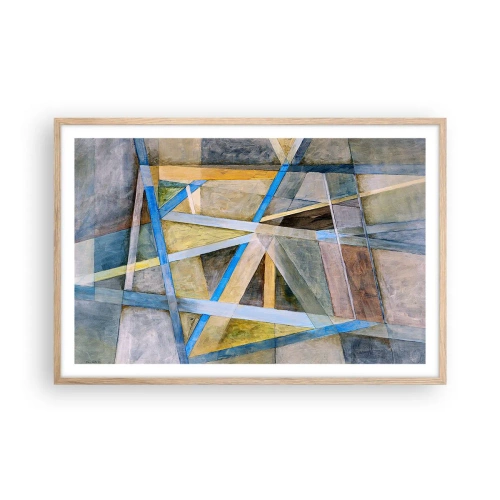 Póster en marco roble claro - ¿Recto o inclinado? - 91x61 cm