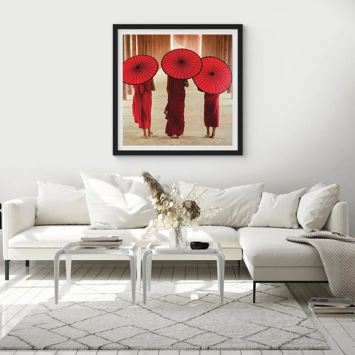 Póster en marco negro - En el camino a la Tierra Pura - 50x50 cm