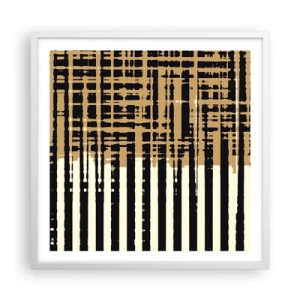 Póster en marco blanco - Abstracción arquitectónica - 60x60 cm