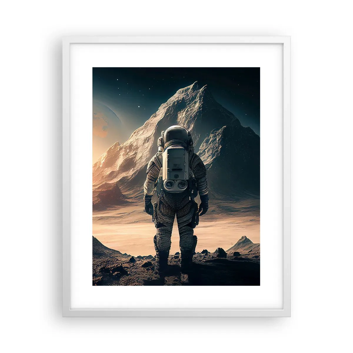 Póster en marco blanco - Un nuevo reto - 40x50 cm