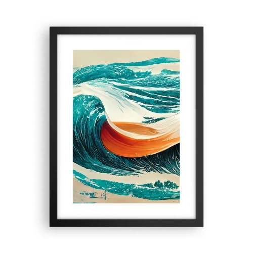 Póster en marco negro - El sueño de un surfista - 30x40 cm