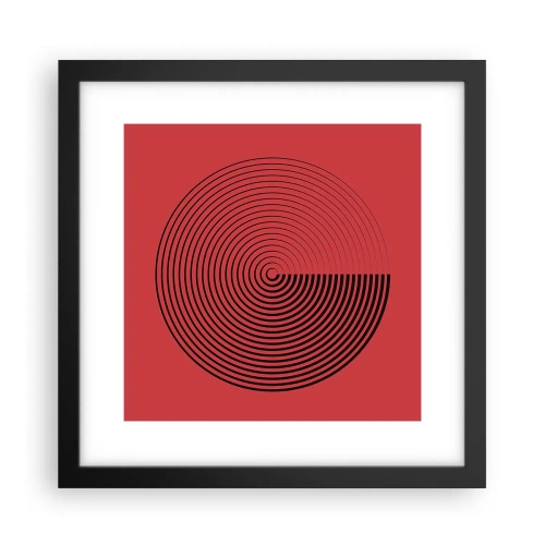 Póster en marco negro - Movimiento circular - 30x30 cm