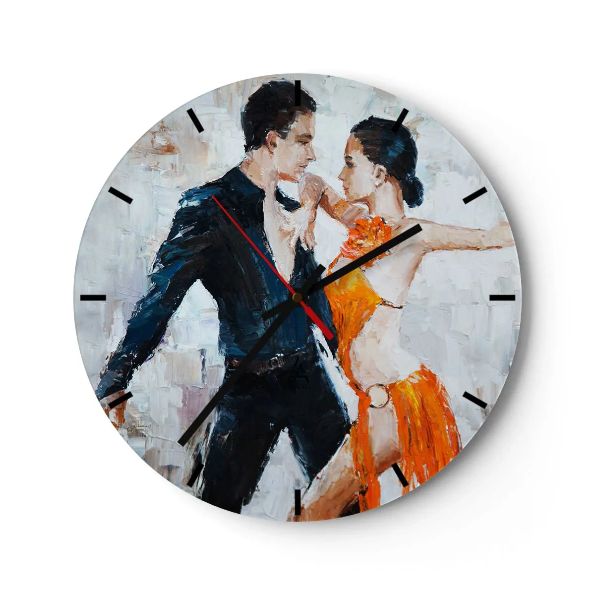 Reloj de pared - Reloj de vidrio - Dirty dancing - 40x40 cm