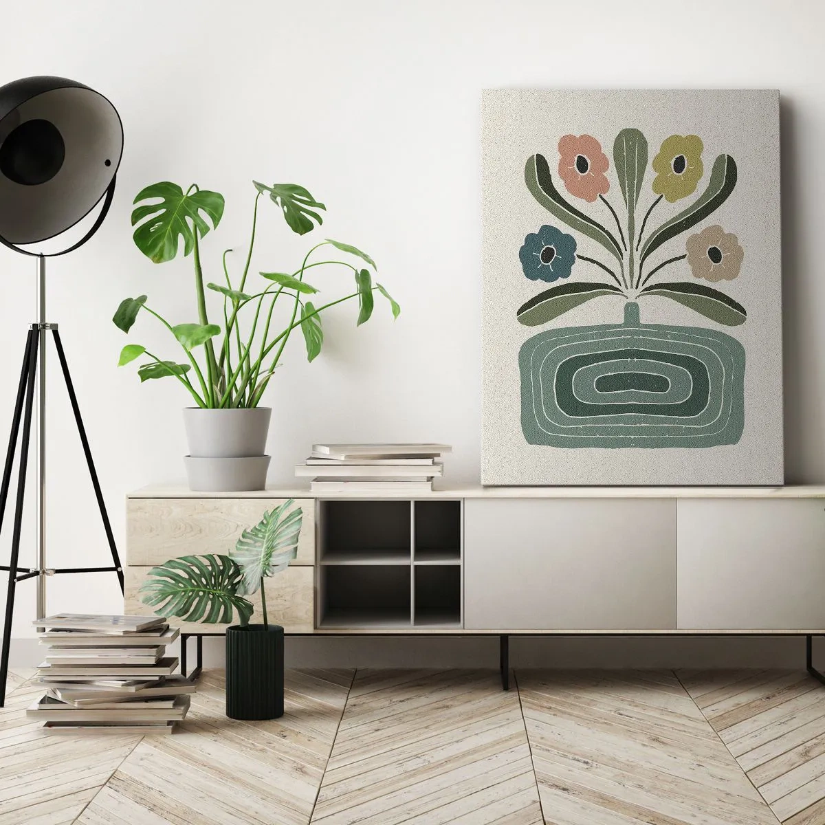 Cuadro sobre lienzo - Impresión de Imagen - Ramo simétrico - 80x120 cm