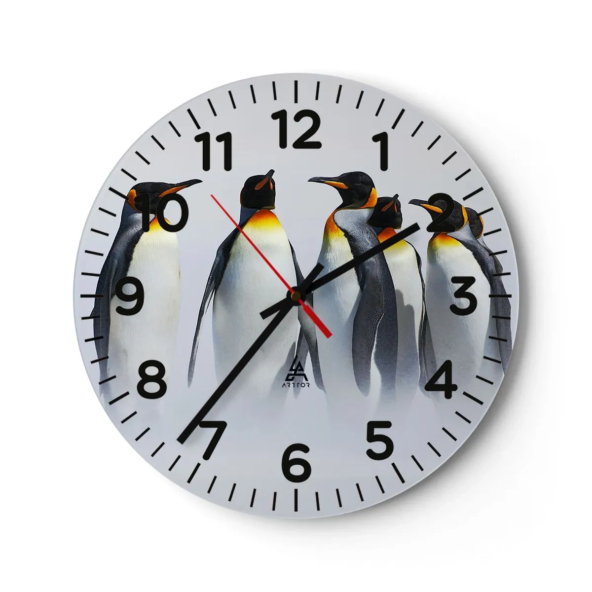 Reloj de pared - Reloj de vidrio - Reunión en traje de noche - 40x40 cm
