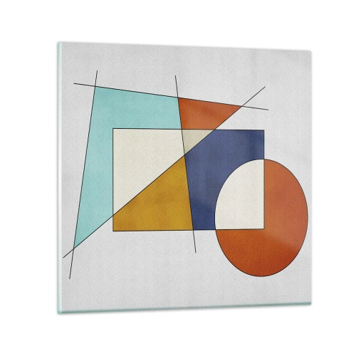 Cuadro sobre vidrio - Impresiones sobre Vidrio - Abstracción: diversión modernista - 60x60 cm