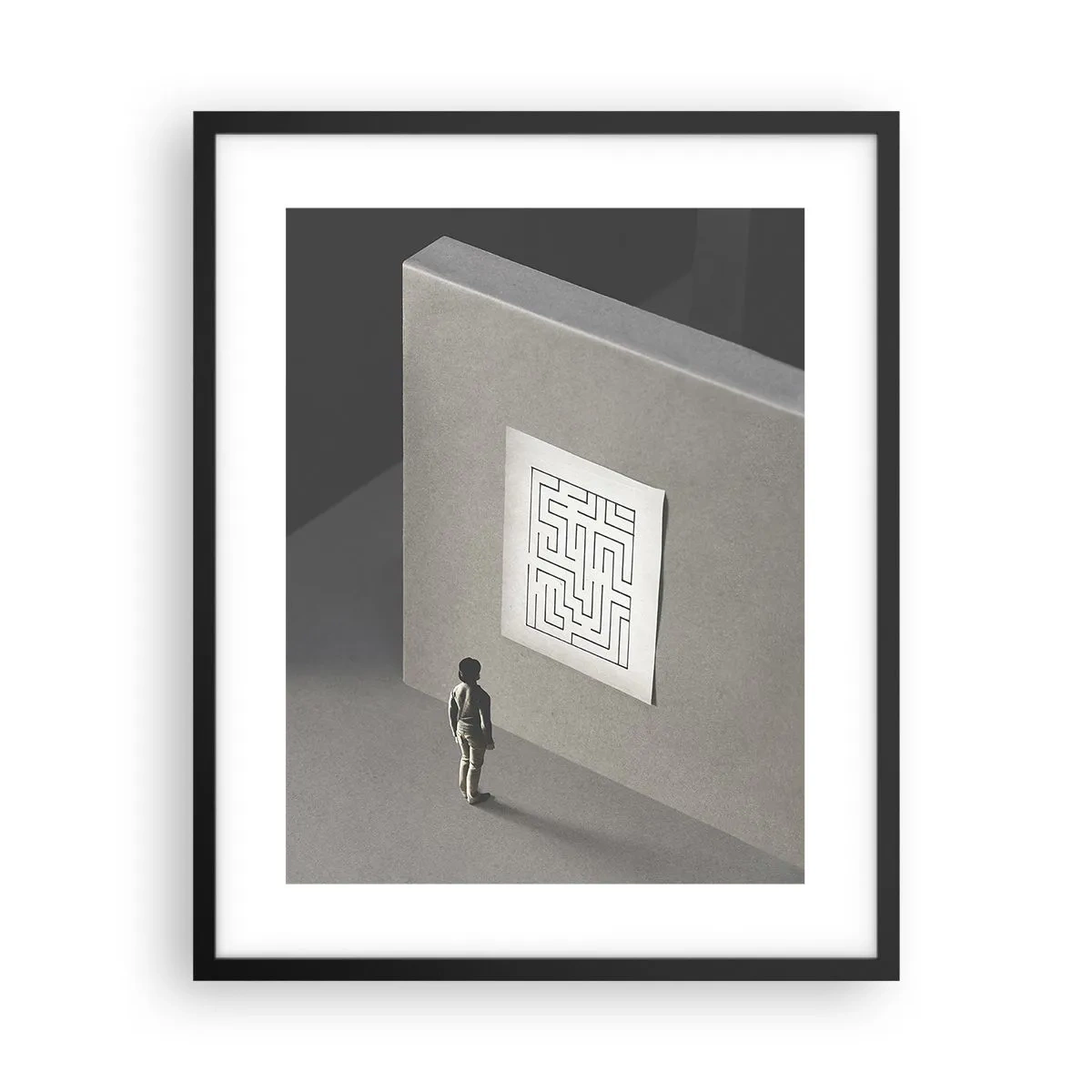 Póster en marco negro - ¿Pero dónde estoy? - 40x50 cm