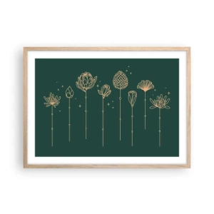 Póster en marco roble claro - La familia vegetal - 70x50 cm