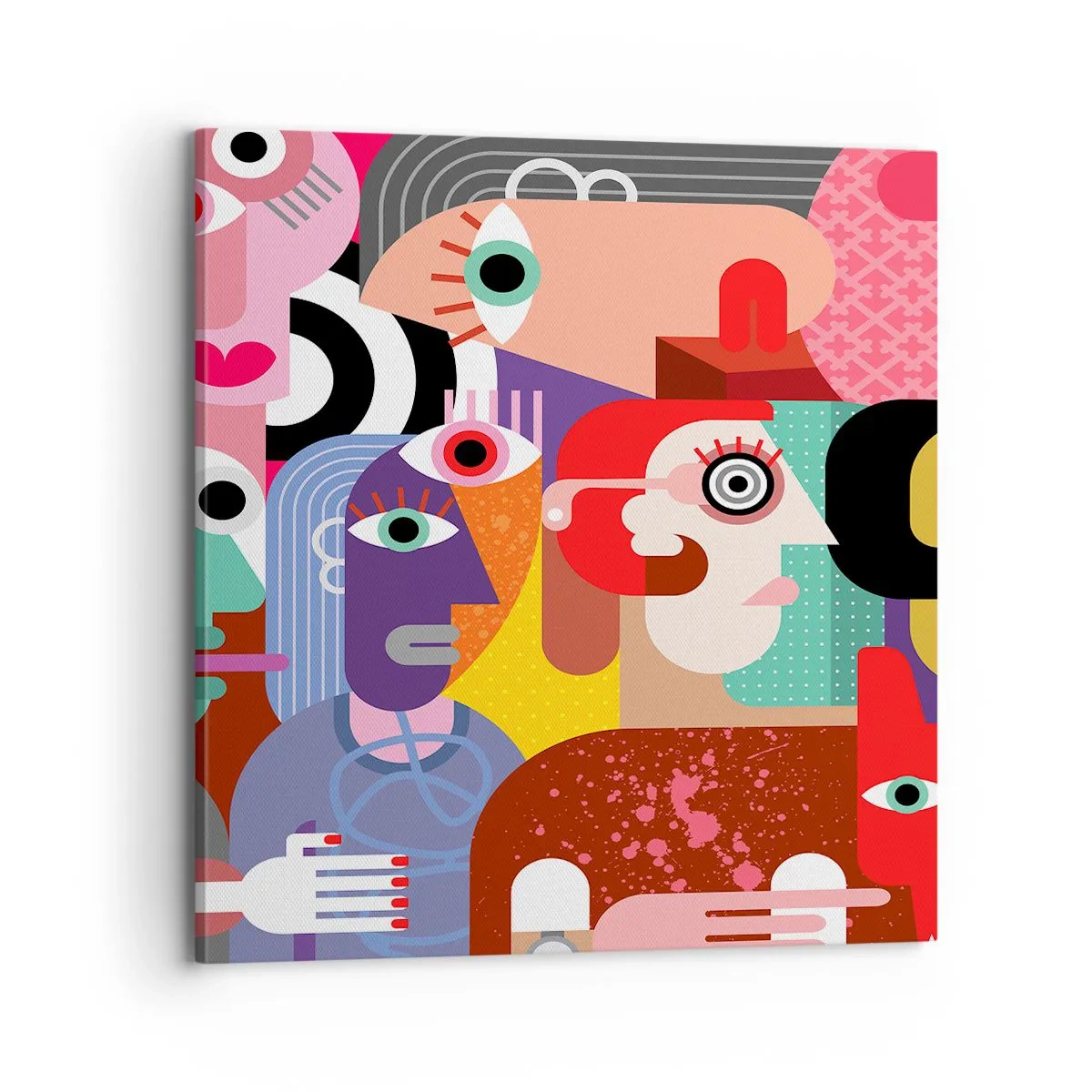 Cuadro sobre lienzo - Impresión de Imagen - Estilo Picasso - 70x70 cm