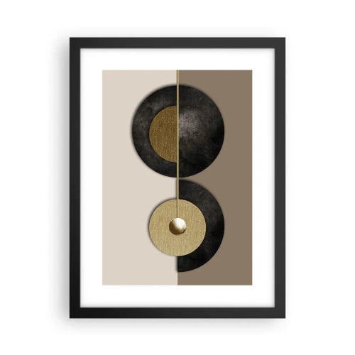 Póster en marco negro - Variaciones en torno a un círculo - 30x40 cm