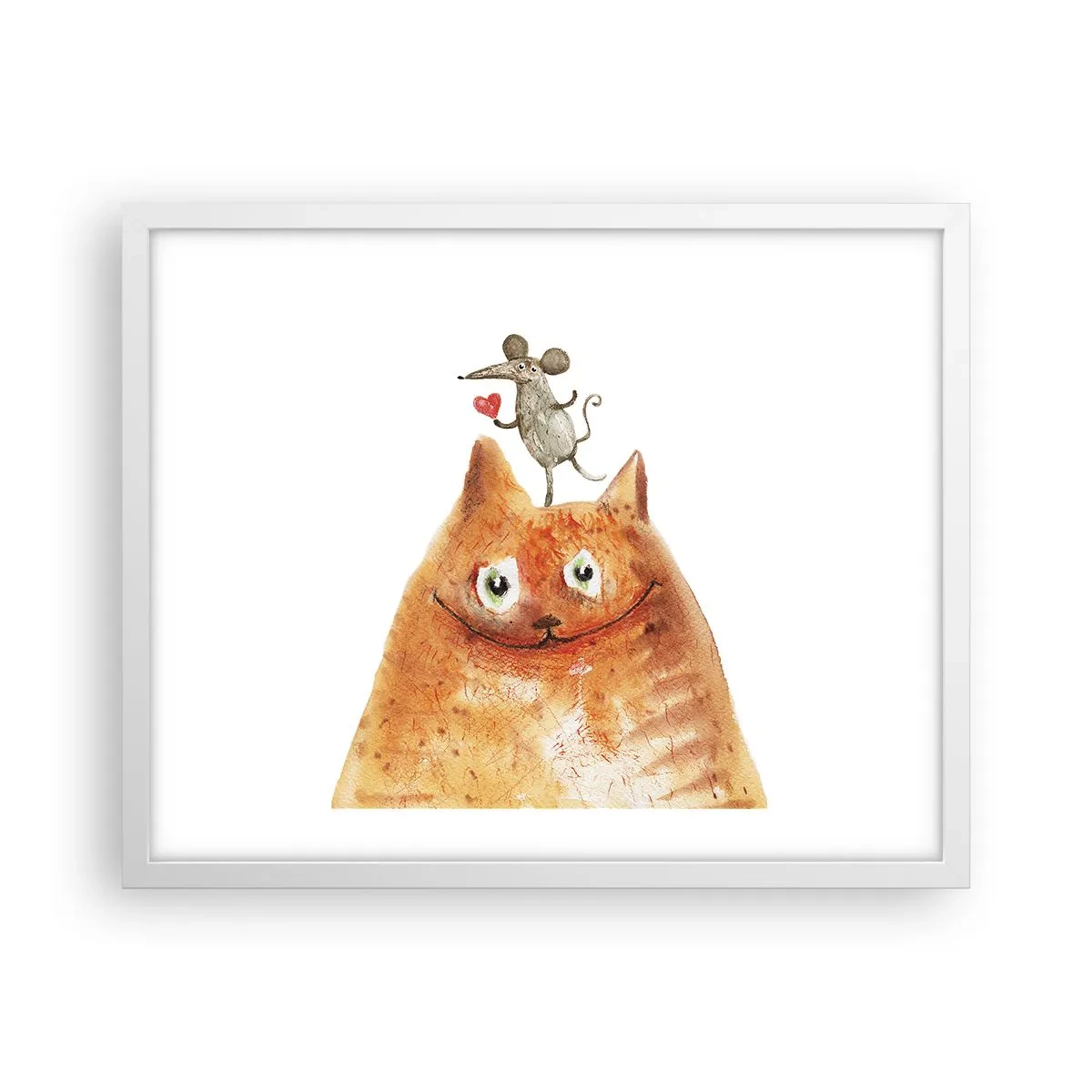 Póster en marco blanco - Paradojas del amor - 50x40 cm