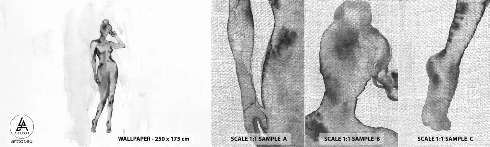 Muestra de fotomural Premium Canvas - Un estudio sobre el ideal de feminidad - Mujer, Cuerpo de mujer, Gráficos - 100x30 cm