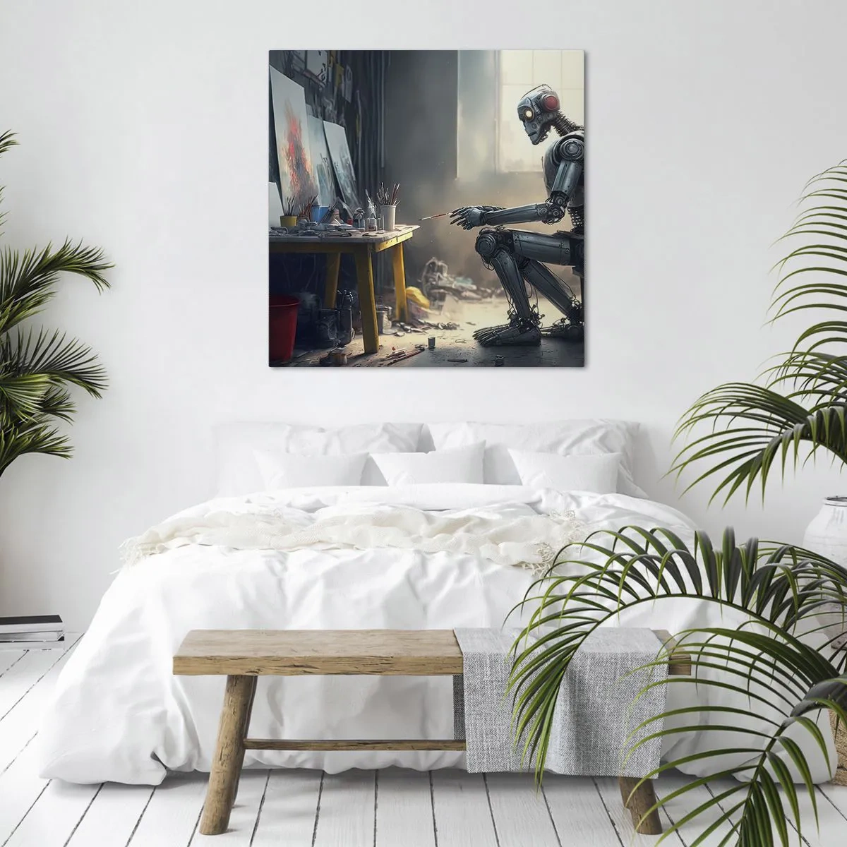 Cuadro sobre lienzo - Impresión de Imagen - El acto de creación - 60x60 cm