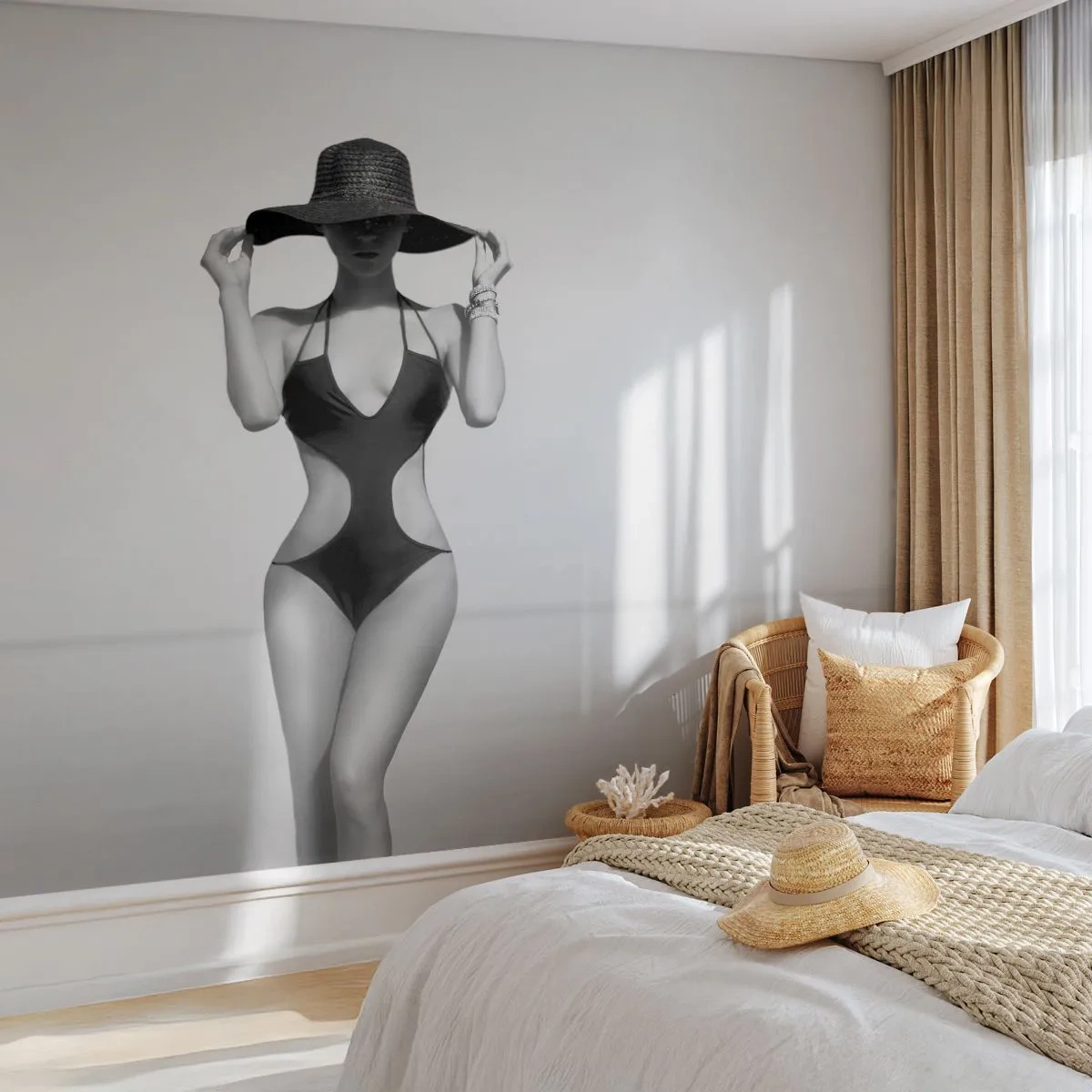 Fotomural Standard Eco - Mi nombre es Elegancia - Mujer, Playa, Moda - 450x315 cm