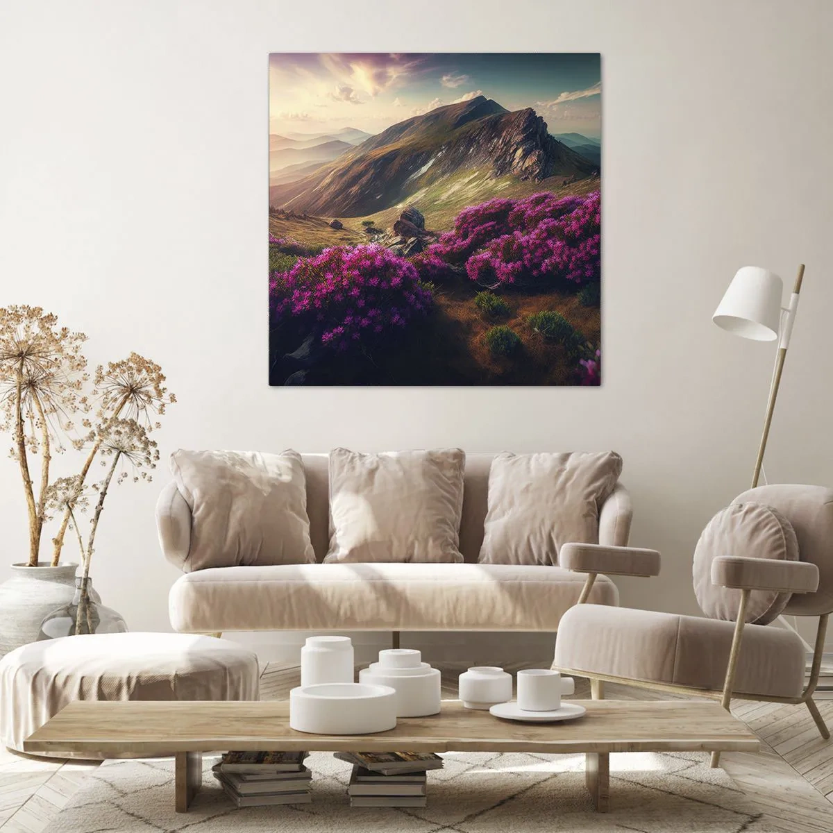 Cuadro sobre lienzo - Impresión de Imagen - Verano en las montañas - 40x40 cm