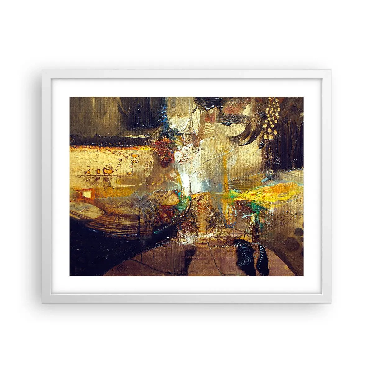 Póster en marco blanco - Frío, templado, caliente - 50x40 cm