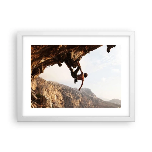 Póster en marco blanco - Un mundo en la roca - 40x30 cm
