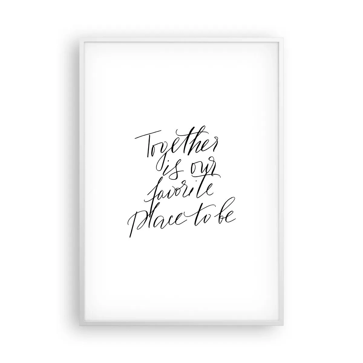 Póster en marco blanco - ¿Tú también lo sientes? - 70x100 cm