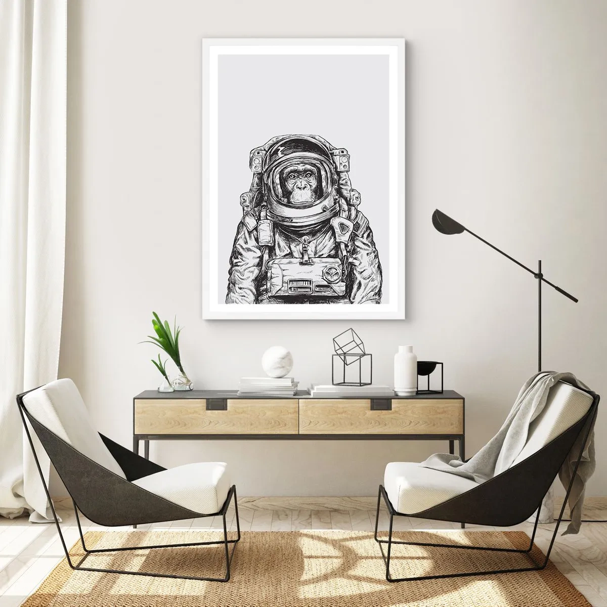 Póster en marco blanco - Evolución alternativa - 70x100 cm