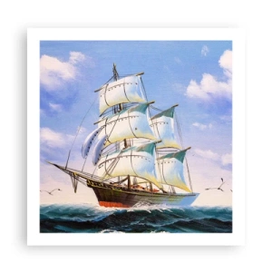 Póster - Orgulloso con el viento - 60x60 cm