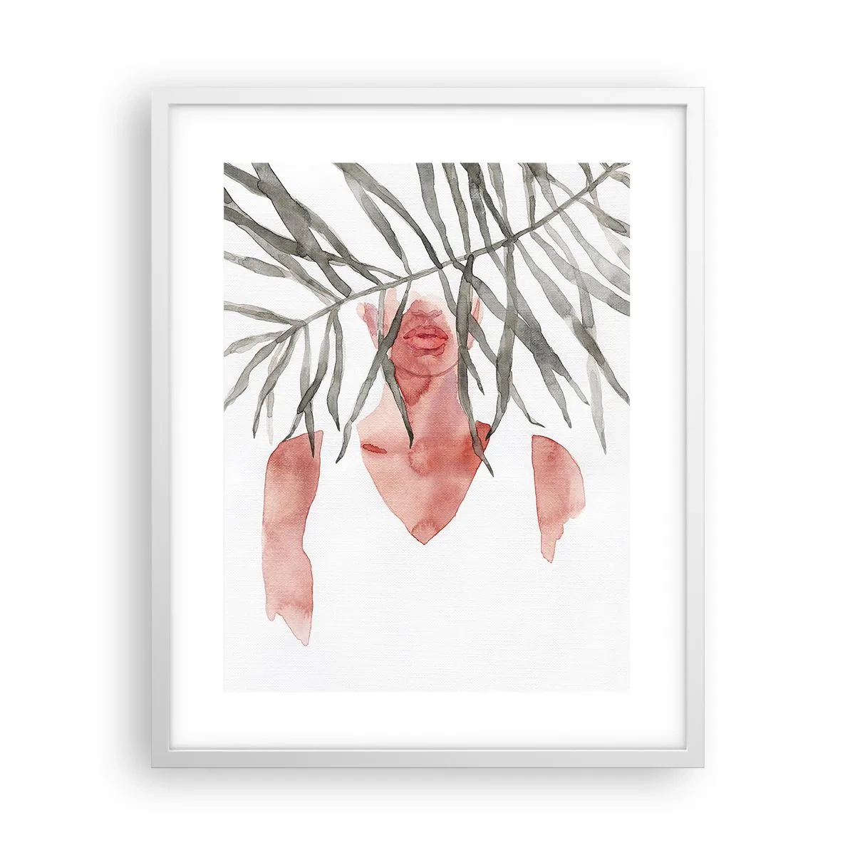 Póster en marco blanco - Dama del trópico - 40x50 cm