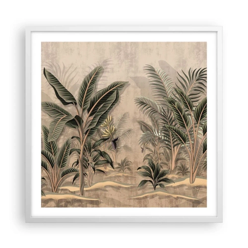 Póster en marco blanco - Grabados de estilo colonial - 60x60 cm