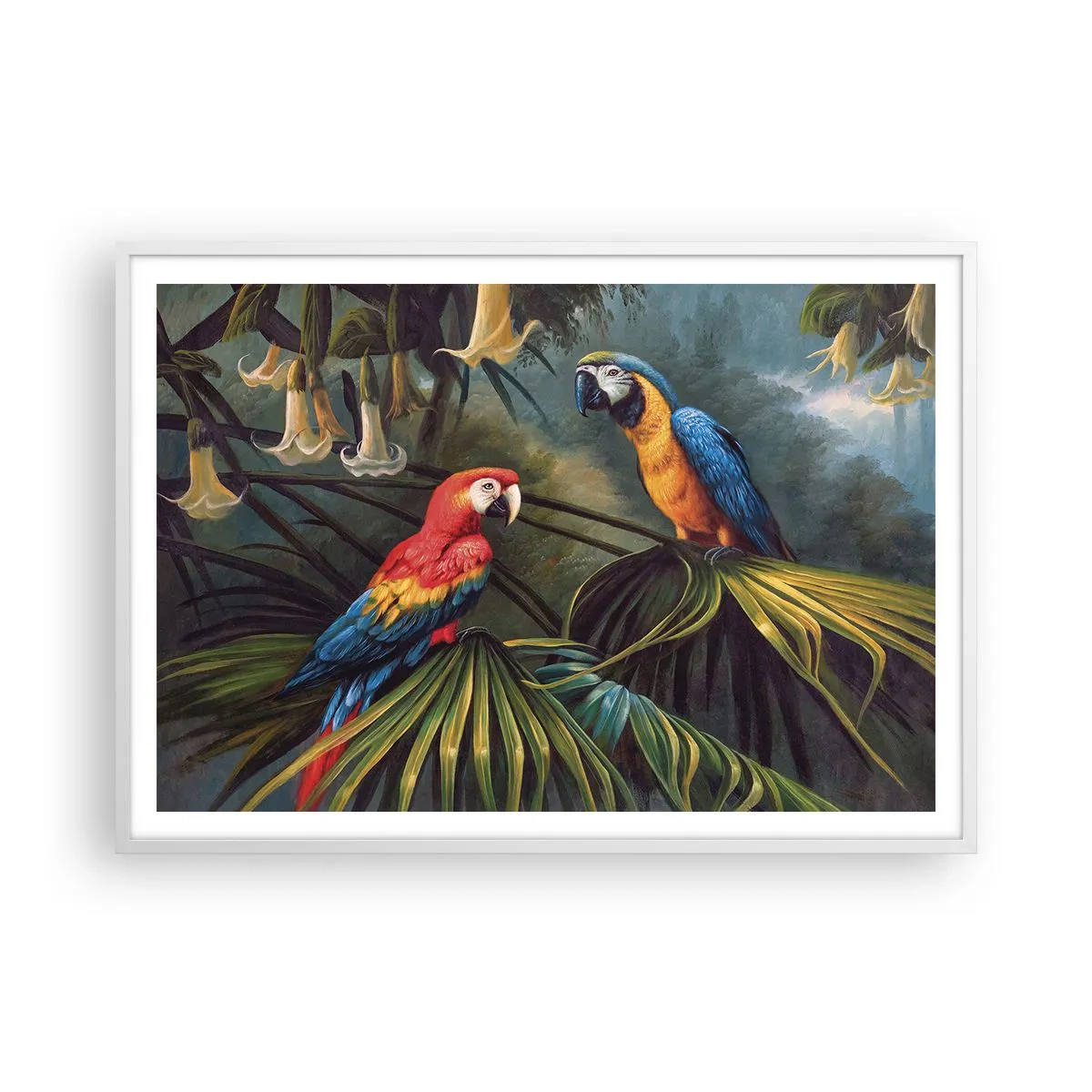 Póster en marco blanco - Romanticismo en los trópicos - 100x70 cm