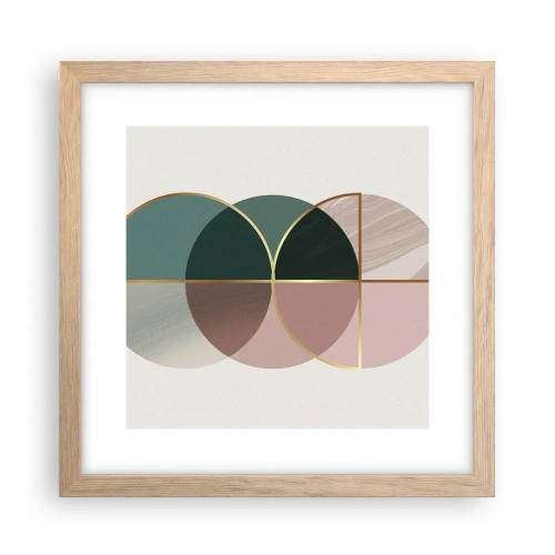 Póster en marco roble claro - Círculo tras círculo... - 30x30 cm