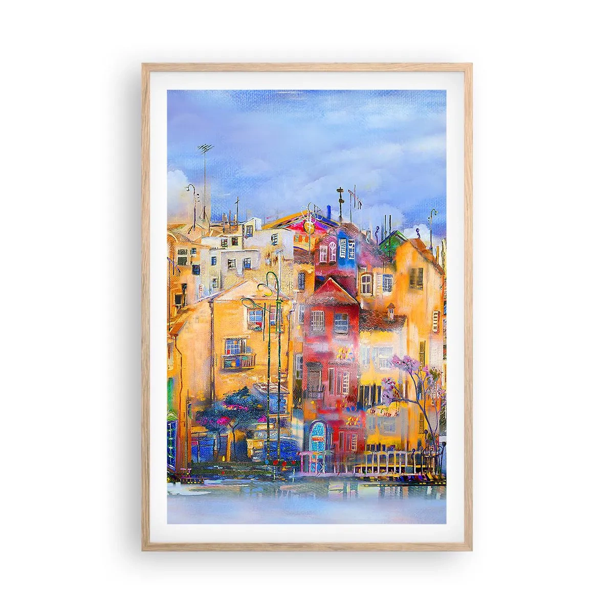 Póster en marco roble claro - Estamos juntos - 61x91 cm