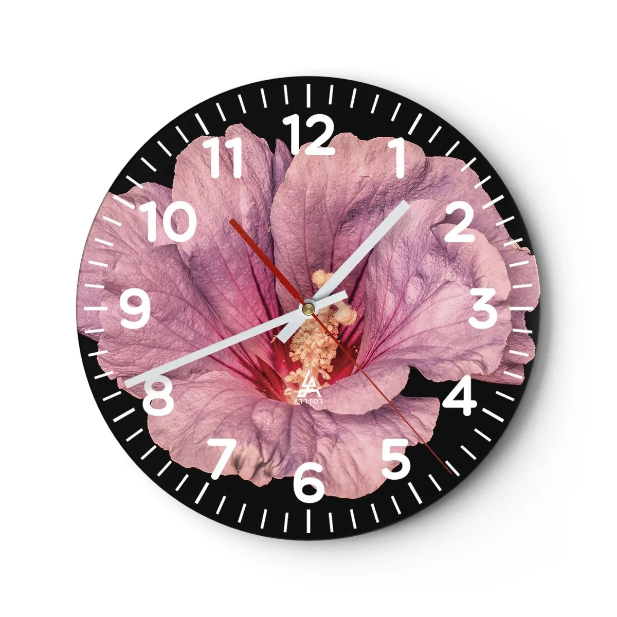 Reloj de pared - Reloj de vidrio - Directo al corazón - 30x30 cm