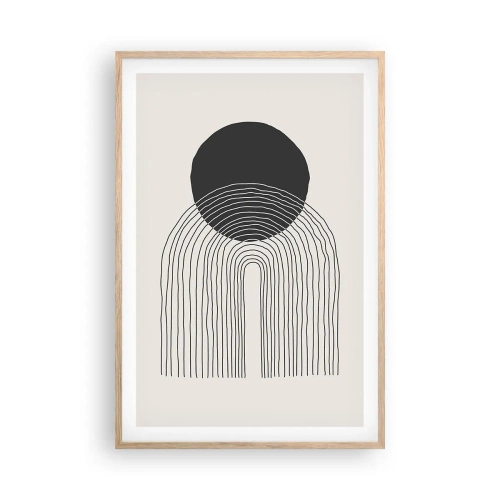 Póster en marco roble claro - Temblor y certeza - 61x91 cm