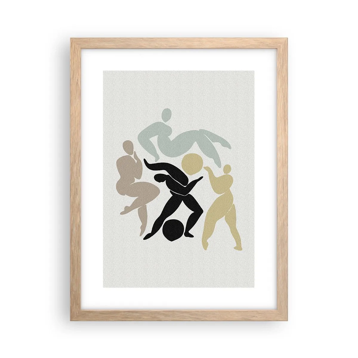 Póster en marco roble claro - Movimiento para la salud y la belleza - 30x40 cm