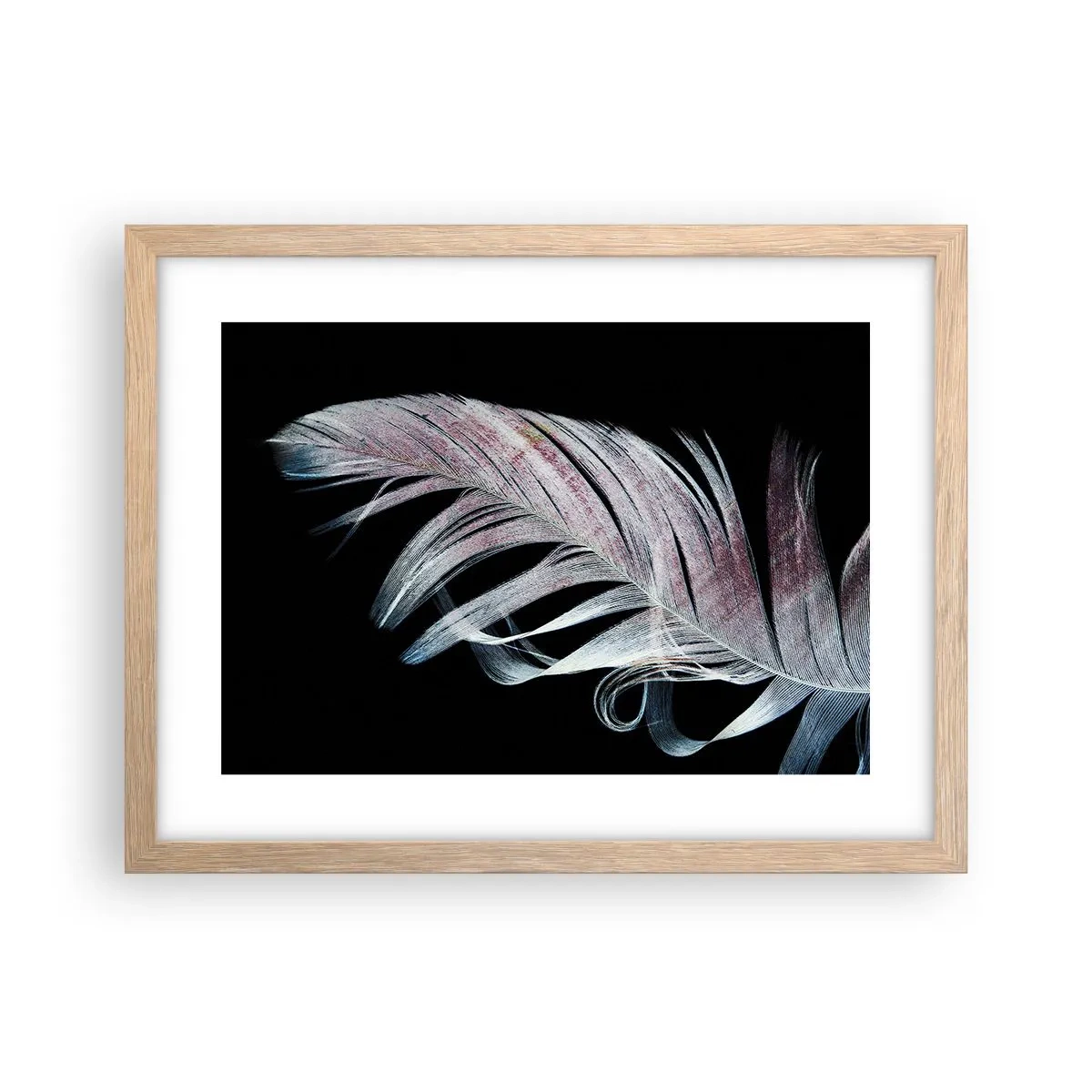 Póster en marco roble claro - Piensa en el tacto - 40x30 cm