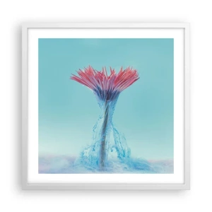 Póster en marco blanco - En un abrazo vigorizante - 50x50 cm