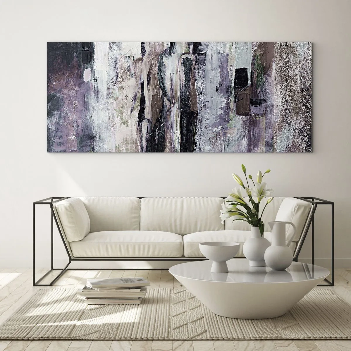 Cuadro sobre vidrio - Impresiones sobre Vidrio - El trío misterioso - 100x40 cm
